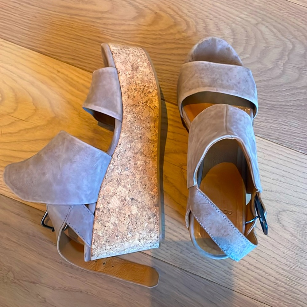 Coclico leather/suede platform sandals